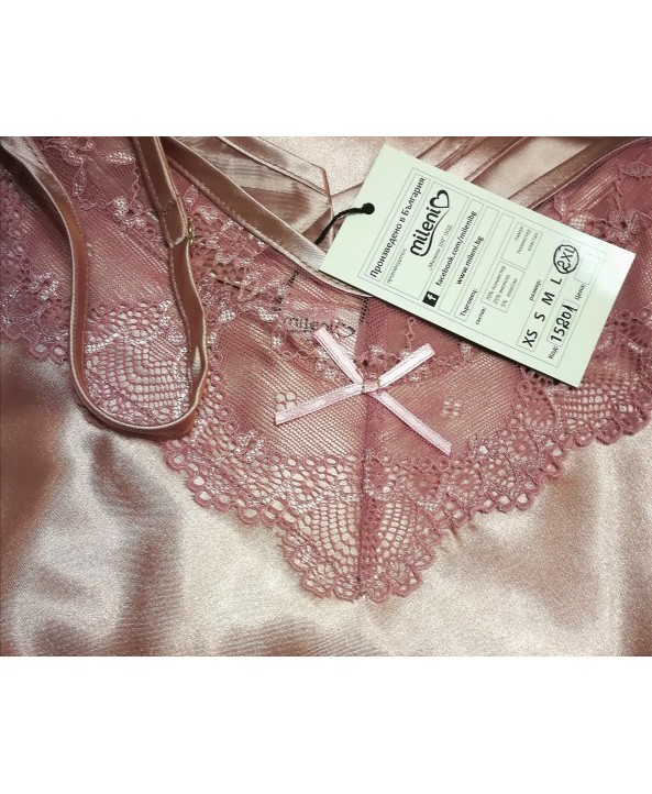 Сатенена нощница Mileni XXL