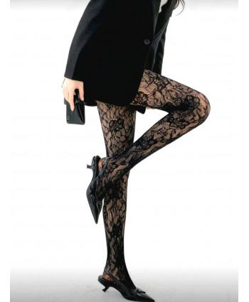 Фигурален чорапогащник мрежа на цветя 262