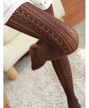 Дамски фигурален чорапогащник 318 кафяво