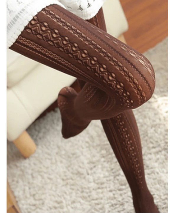 Дамски фигурален чорапогащник 318 кафяво Дамски фигурален чорапогащник 318 кафяво